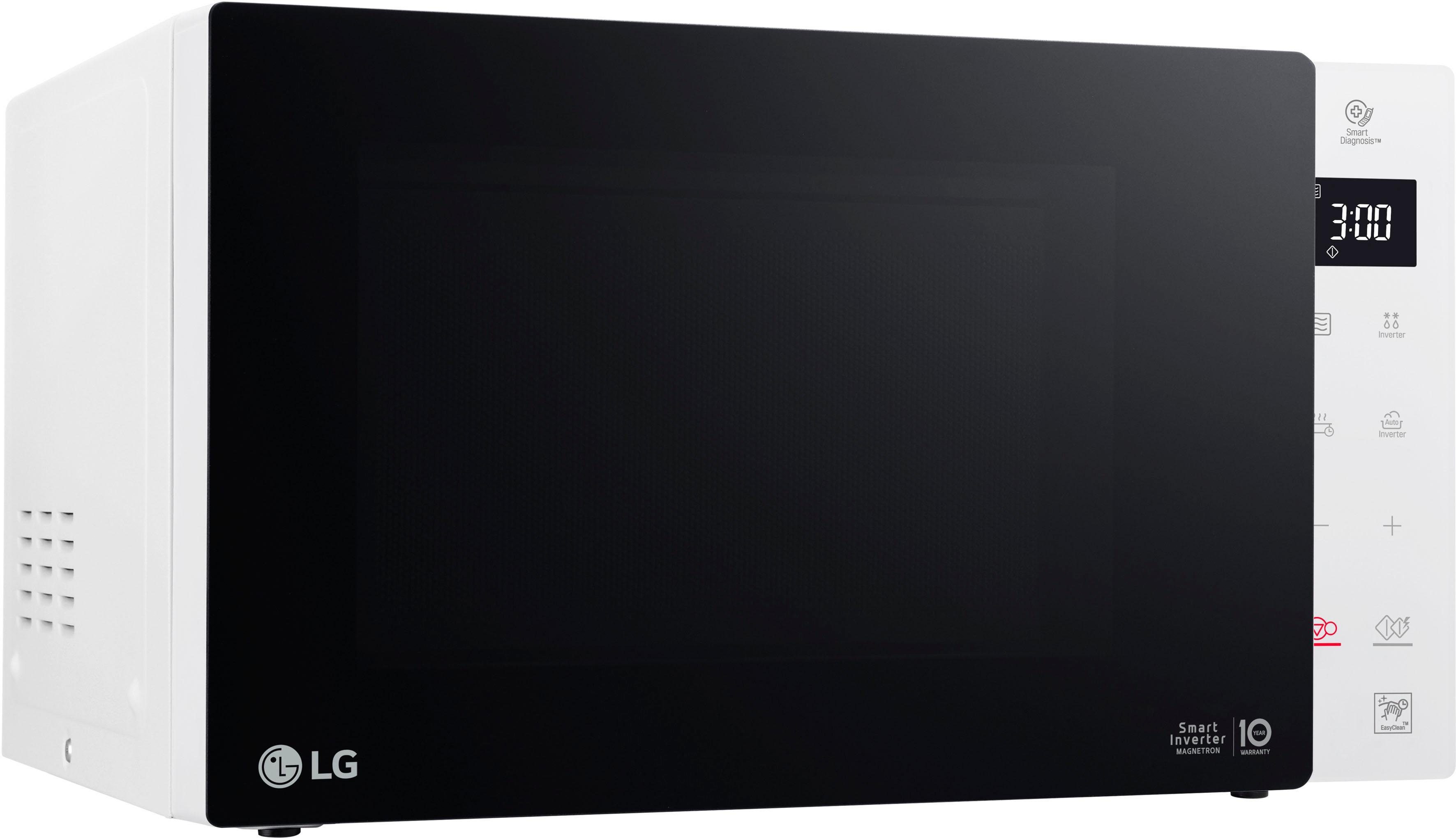 LG Mikrowelle MS 23 NECBW, Mikrowelle, 23 l, Smart Inverter Technologie, echte Glasfront