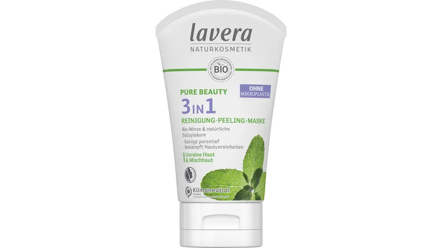 lavera PURE BEAUTY 3in1 Reinigung - Peeling - Maske 125 ml