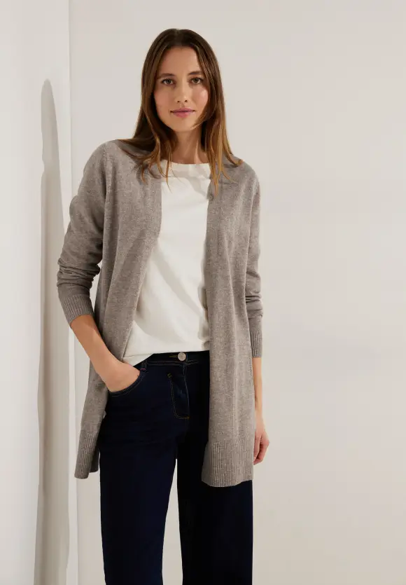 CECIL Cosy Melange Strickjacke
