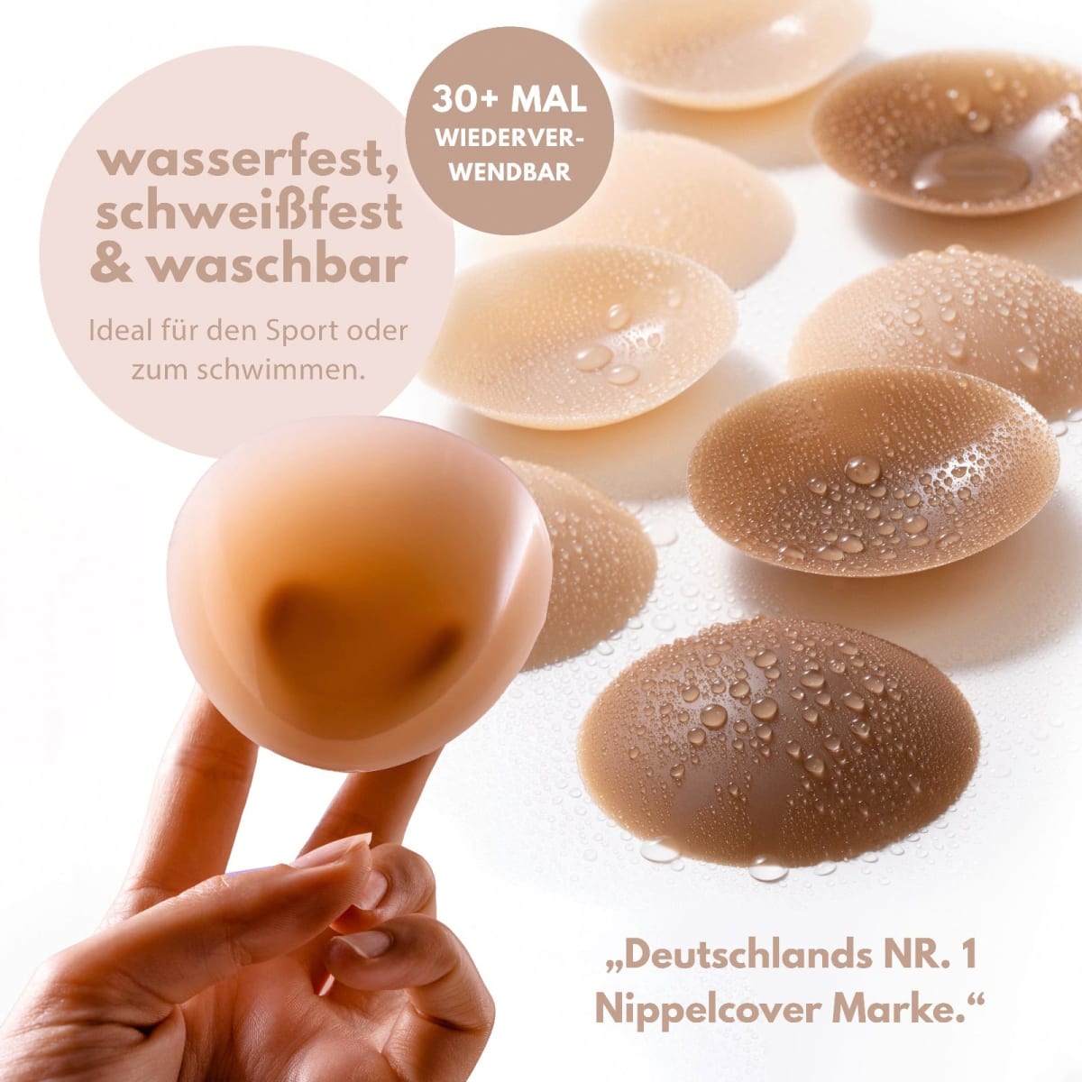 Nippelcover Tanned Mit Kleber (2 Paar), 4 St
