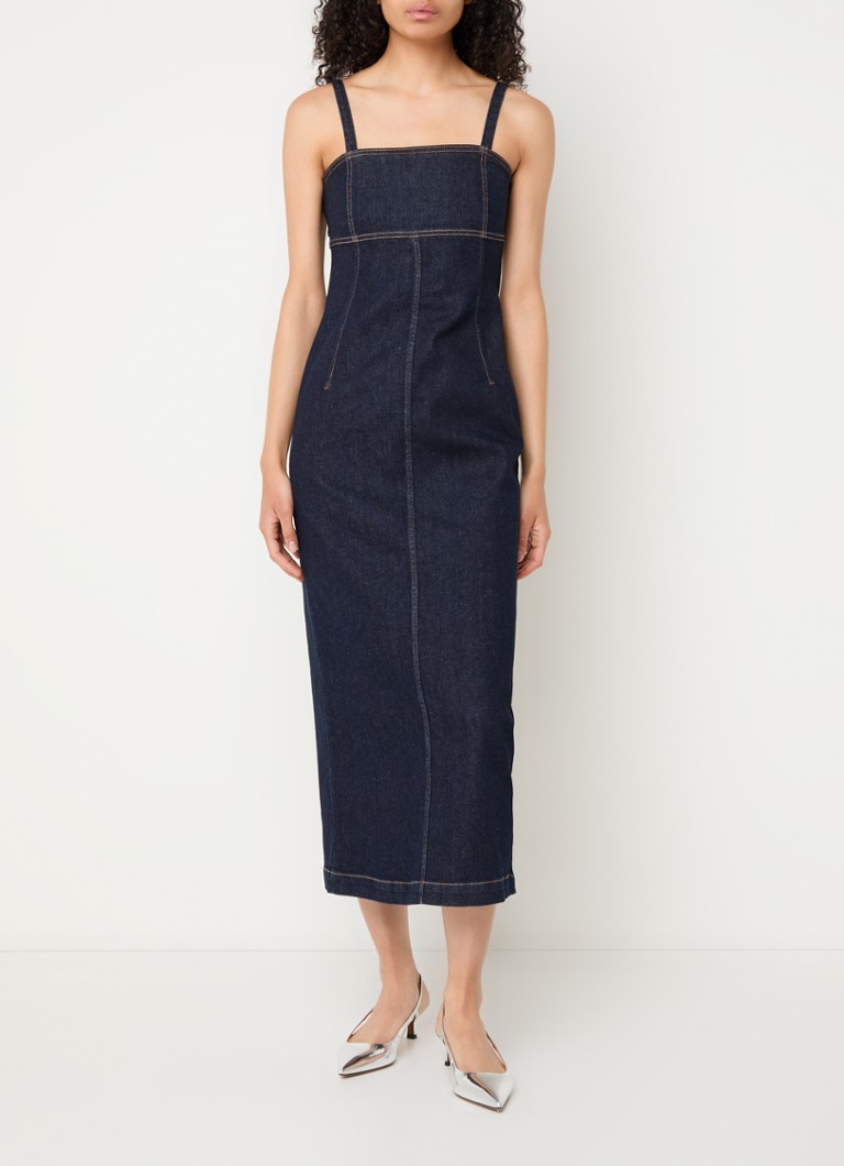 Vestido midi vaquero MaxMara Osol con abertura