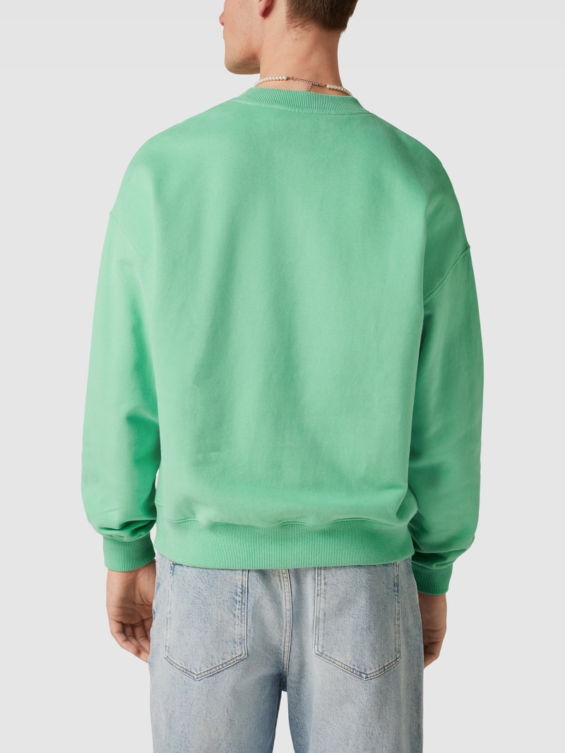 Oversized Sweatshirt mit Logo-Print Modell 'MONOLOGO' in apfelgrün