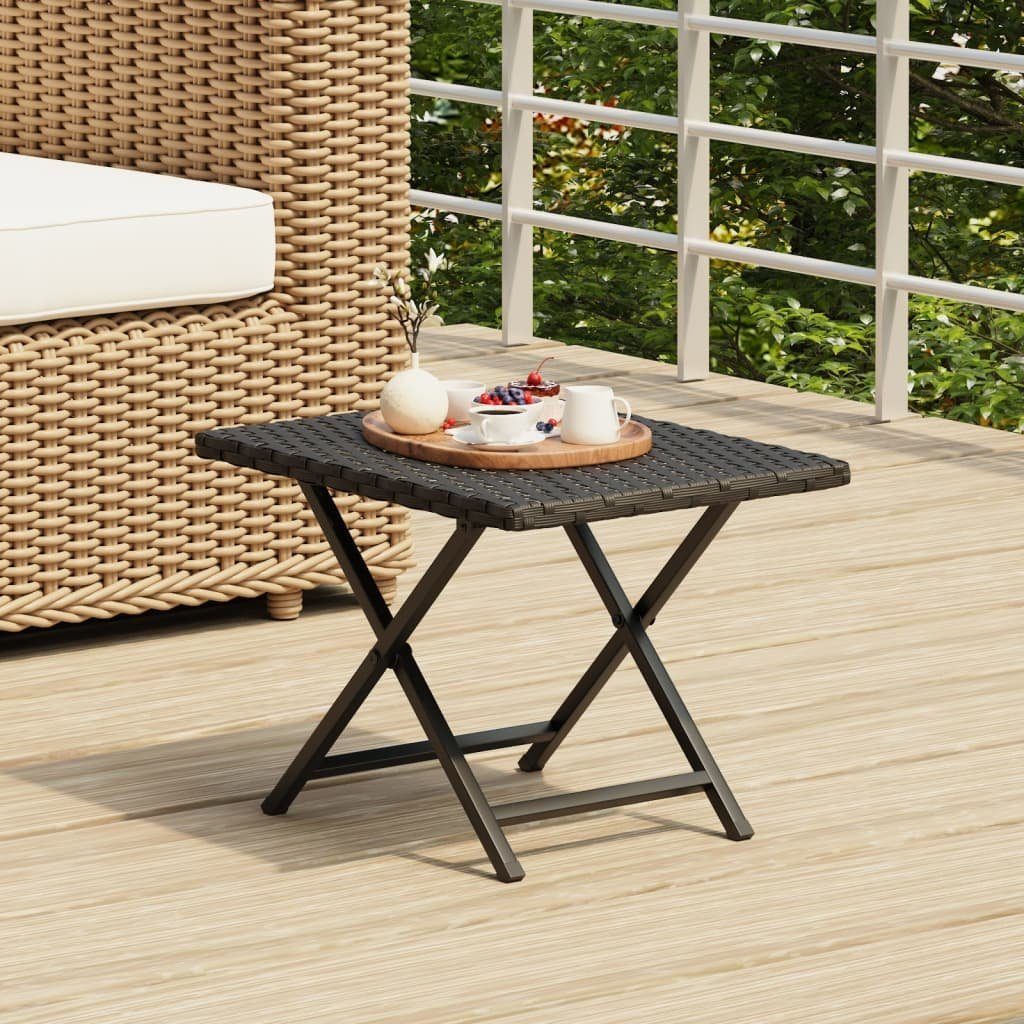 vidaXL Klapptisch Klapptisch Schwarz 45x35x32 cm Poly Rattan