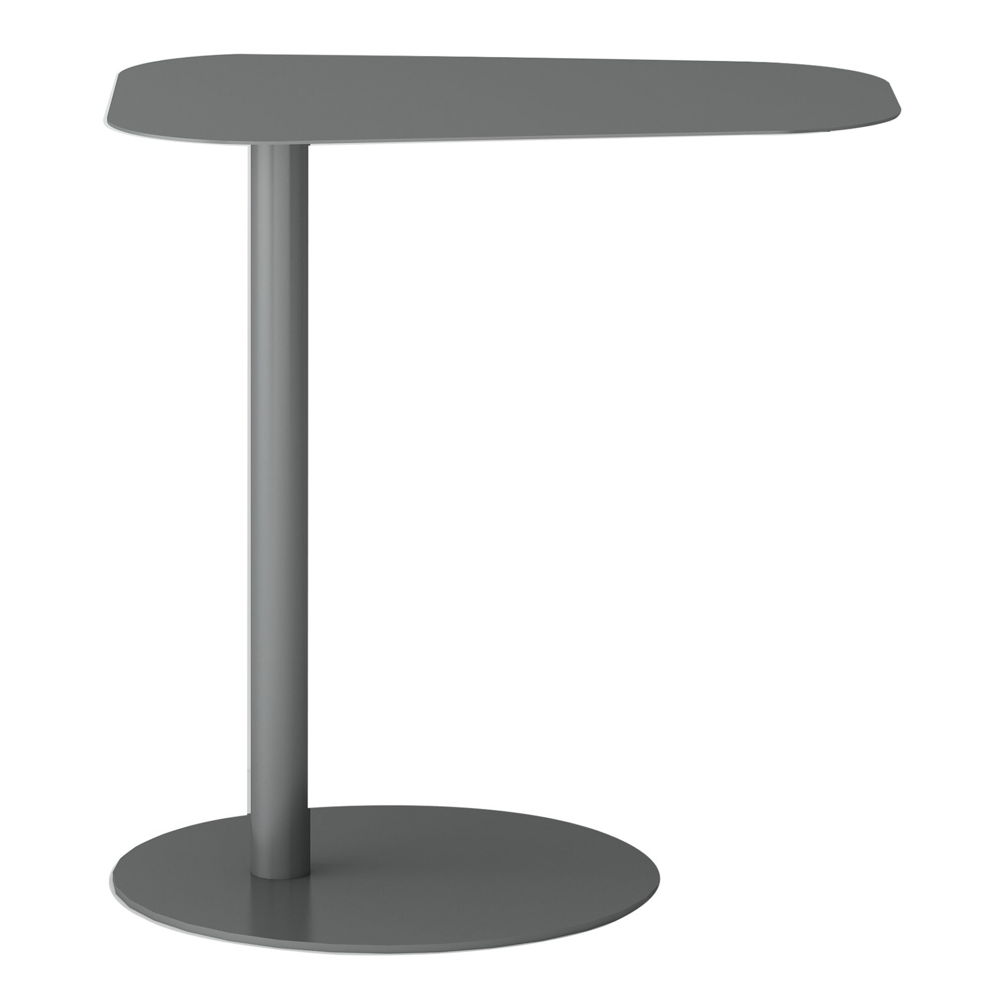 en.casa Beistelltisch, Nastätten Balkontisch aus Metall 50x50x38cm Grau, matt