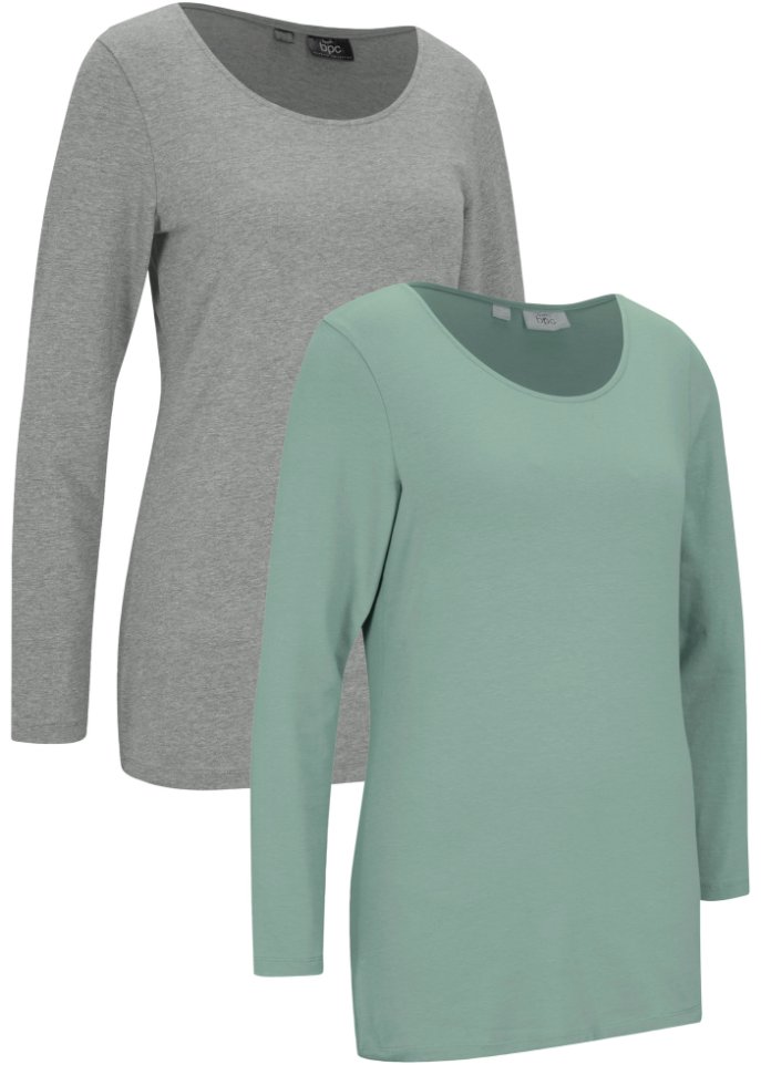 Longshirt mit Bio-Baumwolle (2er Pack)