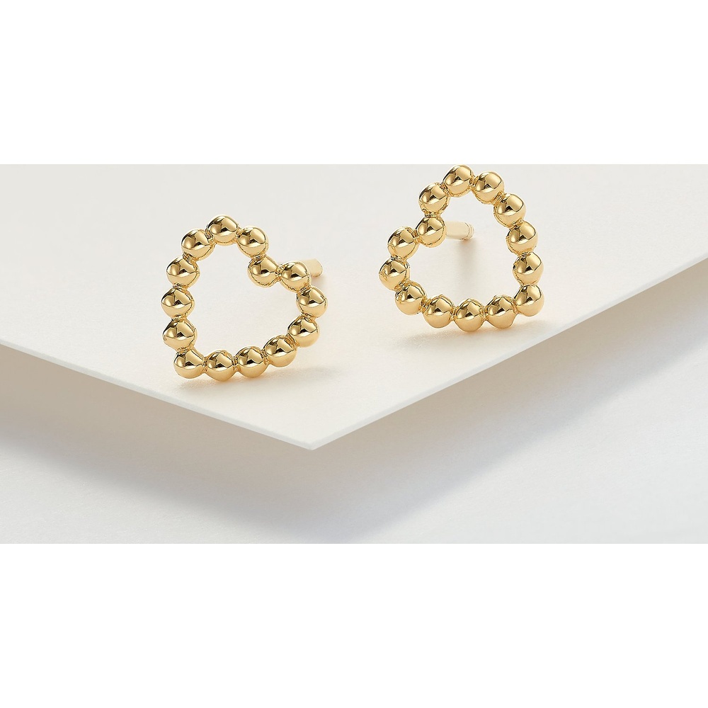 Valeria Boucles d'oreilles à fermoir à poussette 375 Or jaune Boucles d'oreilles