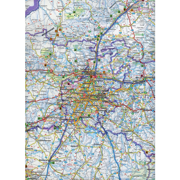 Südafrika 1 : 1 500 000 - Straßenkarte