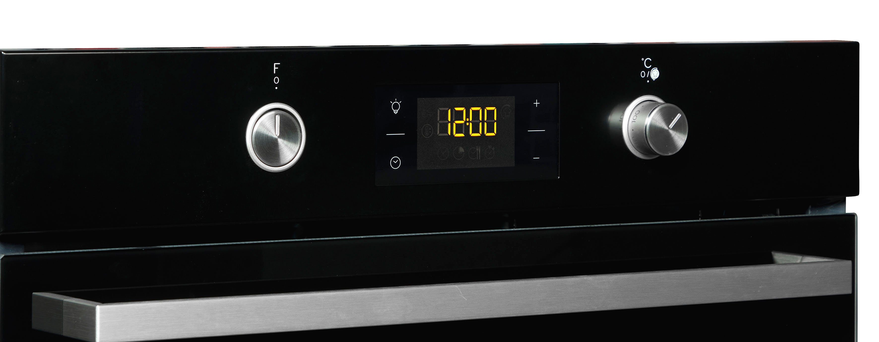 Privileg Backofen-Set BAKO Turn&Cook 470 BLACK, mit Teilauszug, Pyrolyse-Selbstreinigung