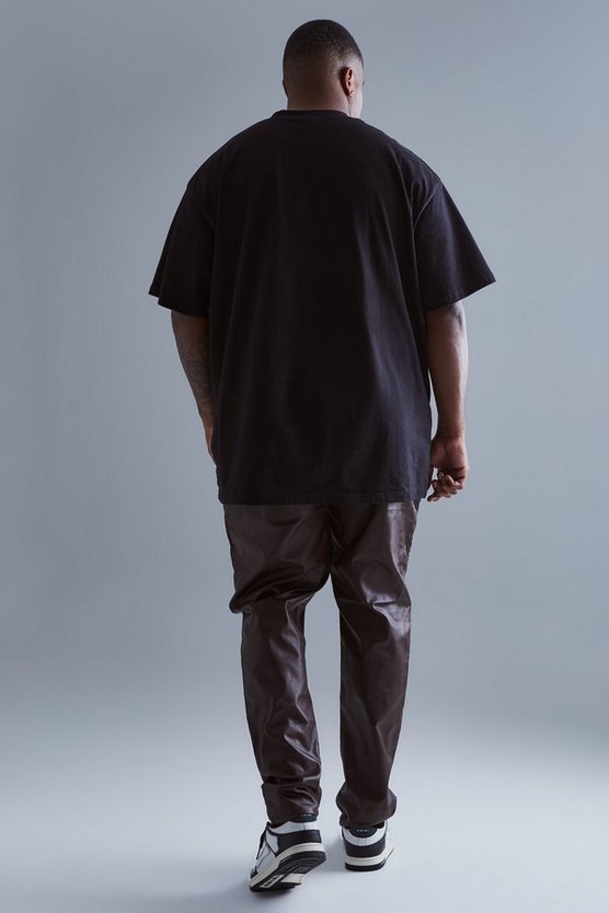 Plus beschichtete Skinny Twill Hose