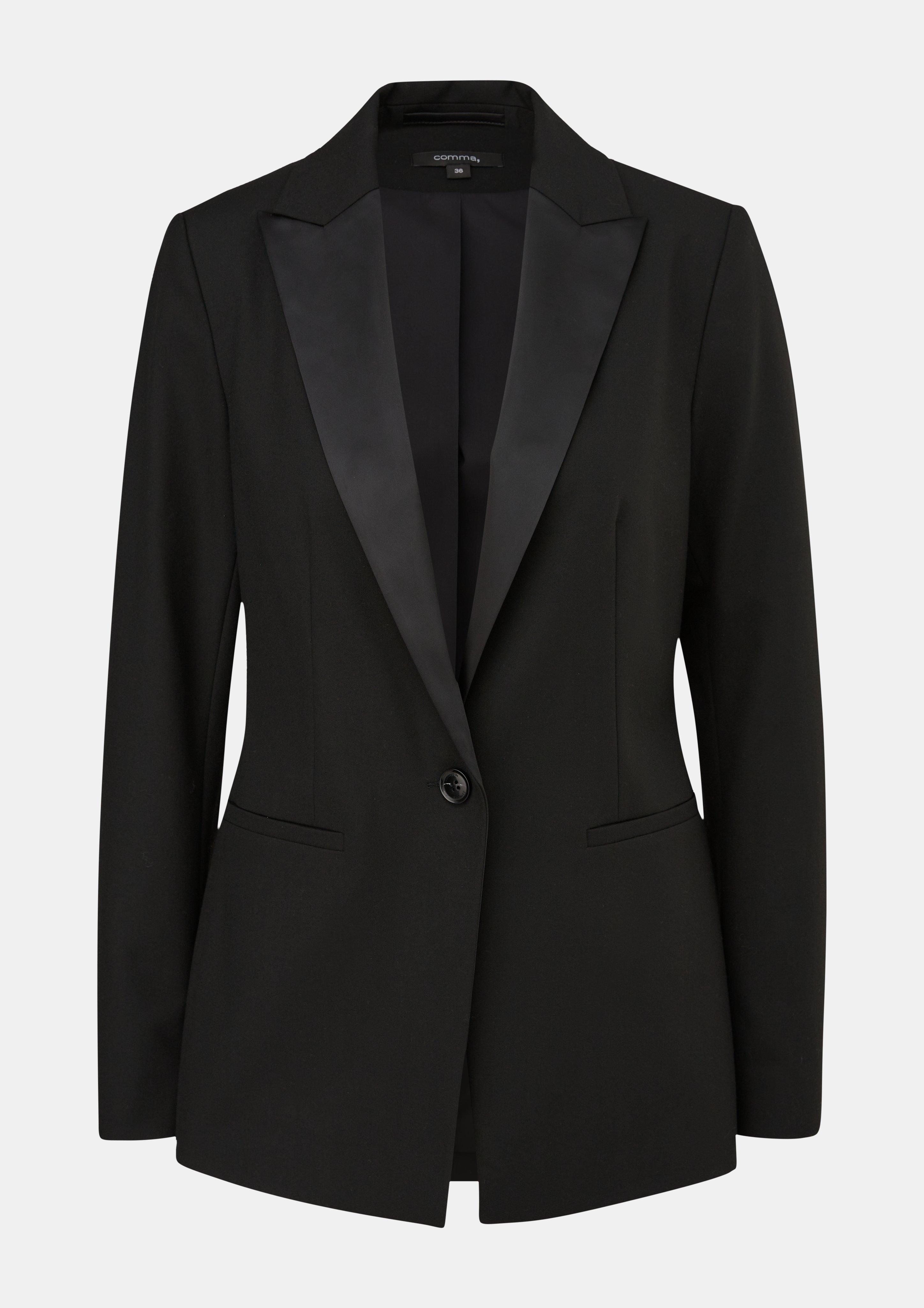Taillierter Blazer - schwarz