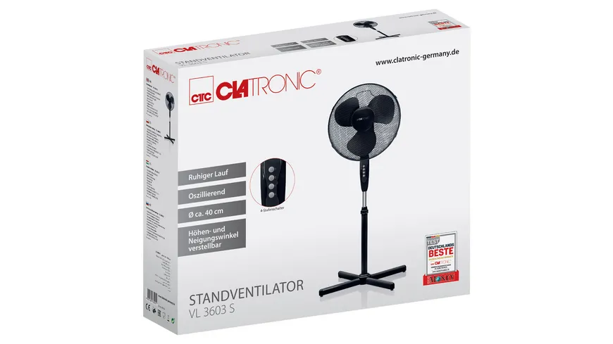 CLATRONIC Standventilator VL3603S schwarz