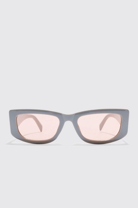 Graue klobige Sonnenbrille