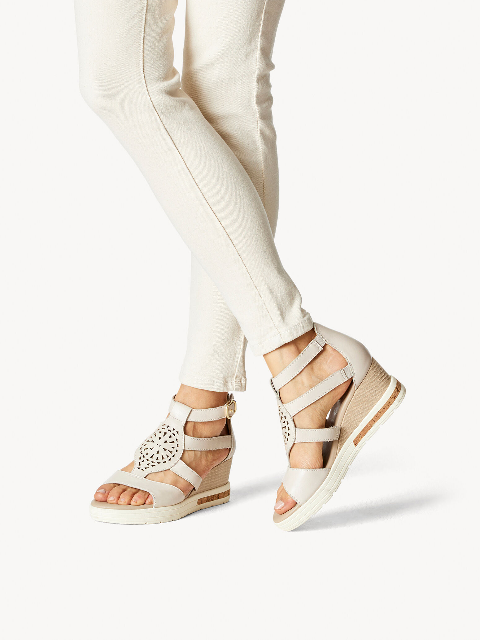 Sandale en cuir - blanc