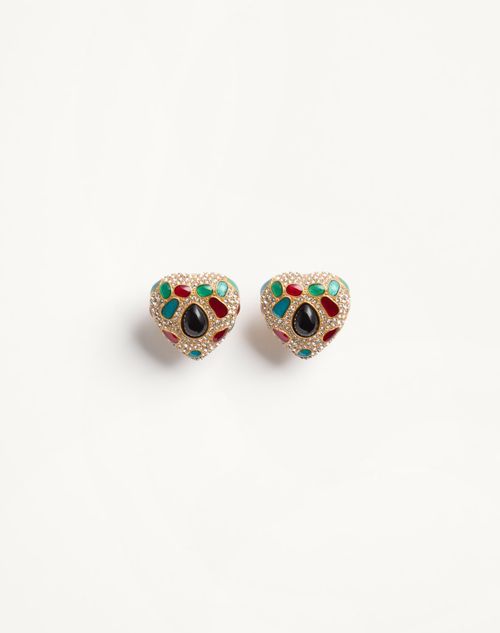 Coeur Royal øreringe i metal, emalje og Swarovski® krystaller