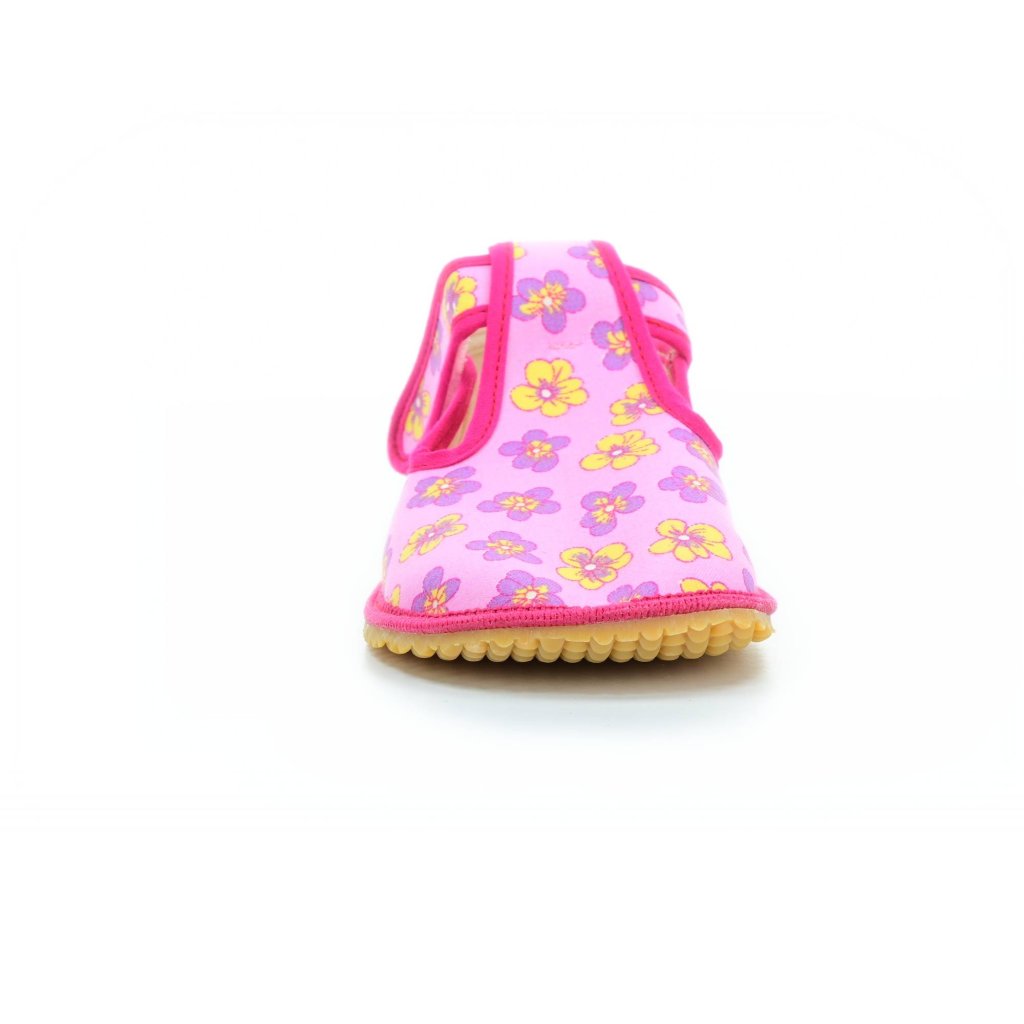 Beda Rosa Blume Canvas Hausschuhe (BF-060010/W)