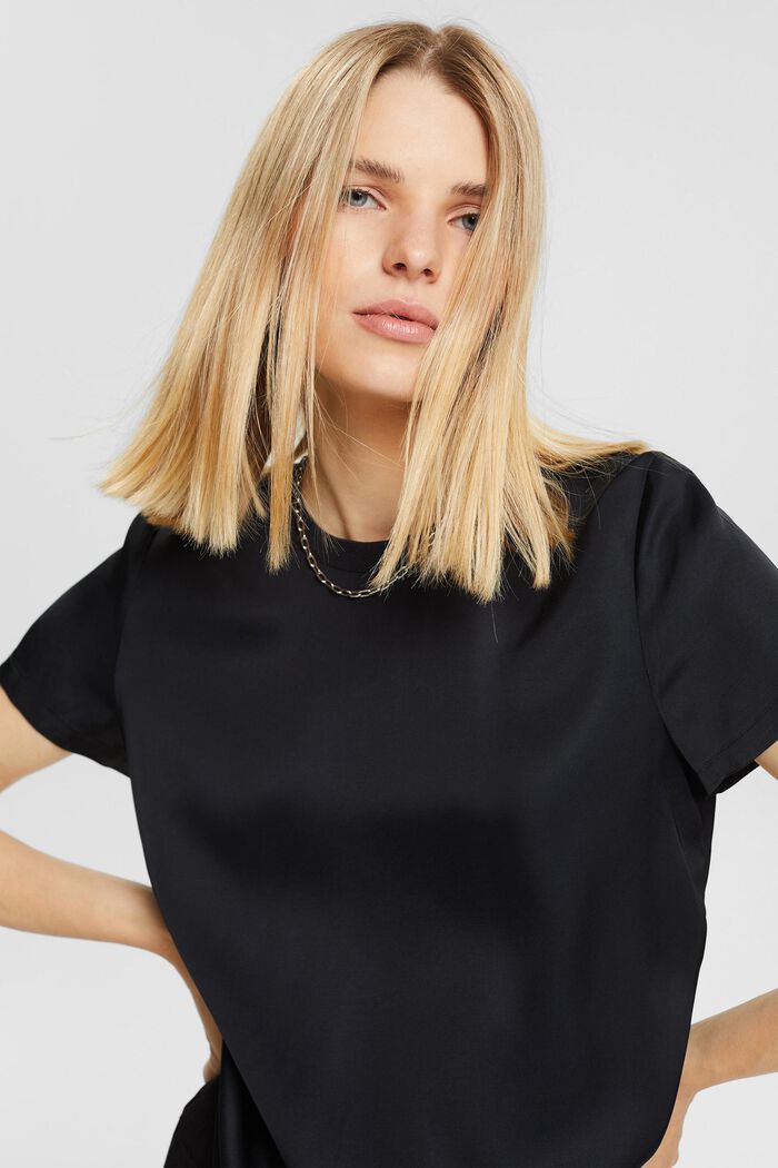 Satinbluse, LENZING™ ECOVERO™