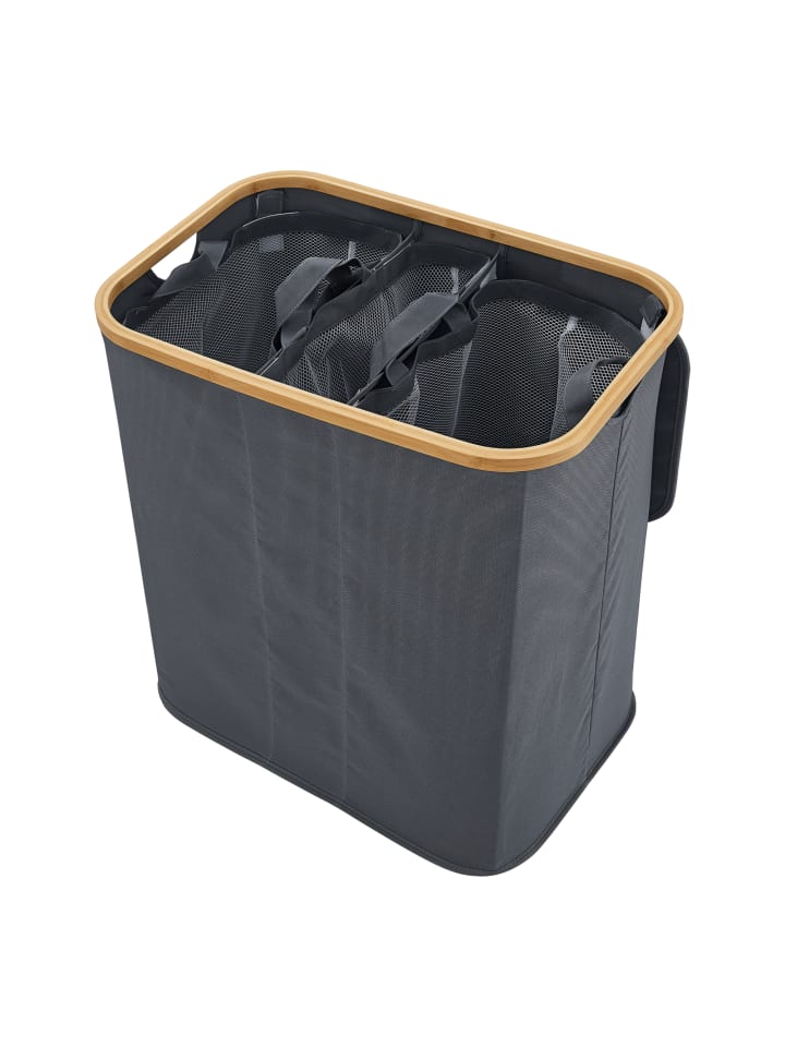 en.casa Wäschekorb Rusko in Grau (H)69cm (B)57cm (T)37cm (V)140l günstig kaufen onesize
