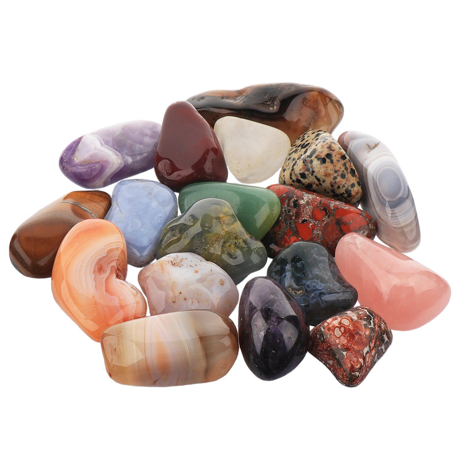 NKlaus Mineralstein 300g Afrika Mix Trommelsteine Handschmeichler 25 -