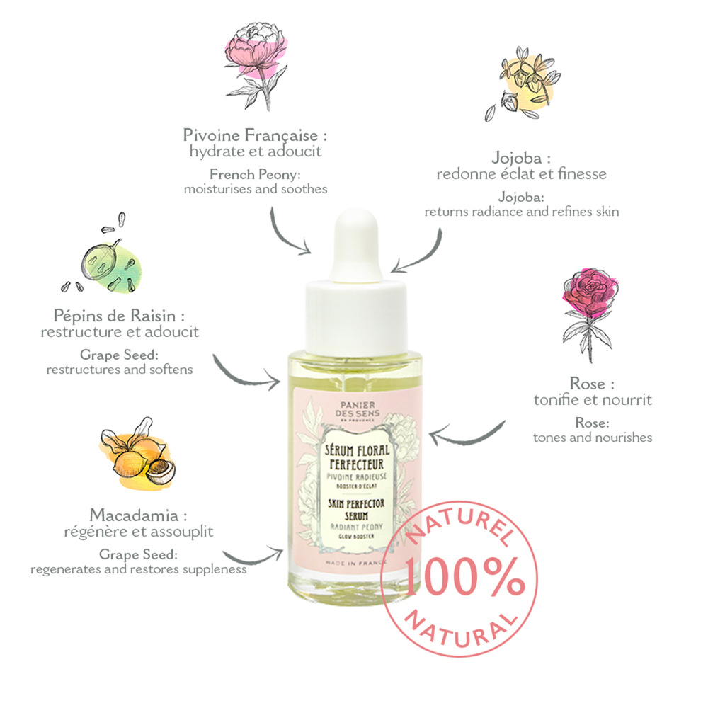 Panier des Sens Pivoine Radieuse Sérum floral Perfecteur