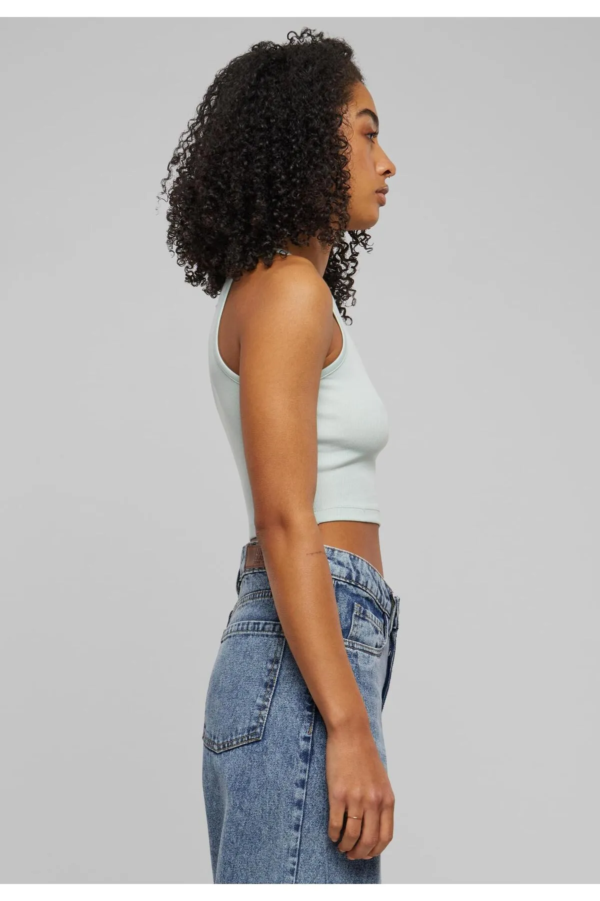 Urban Classics  Damen Ladies Organic Cotton Cropped Rib Top
