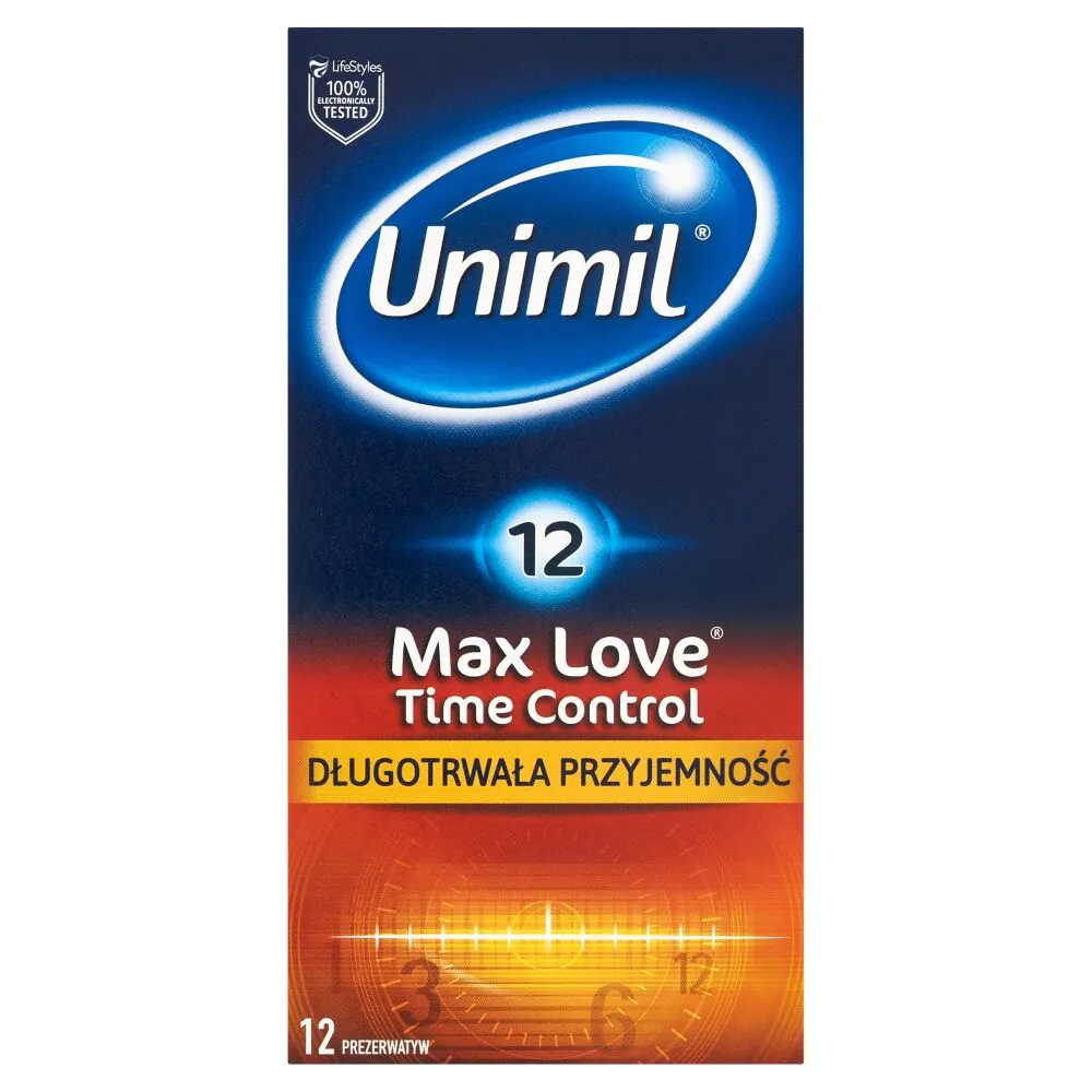 „Unimil Max Love Time Control“ 12 vnt.