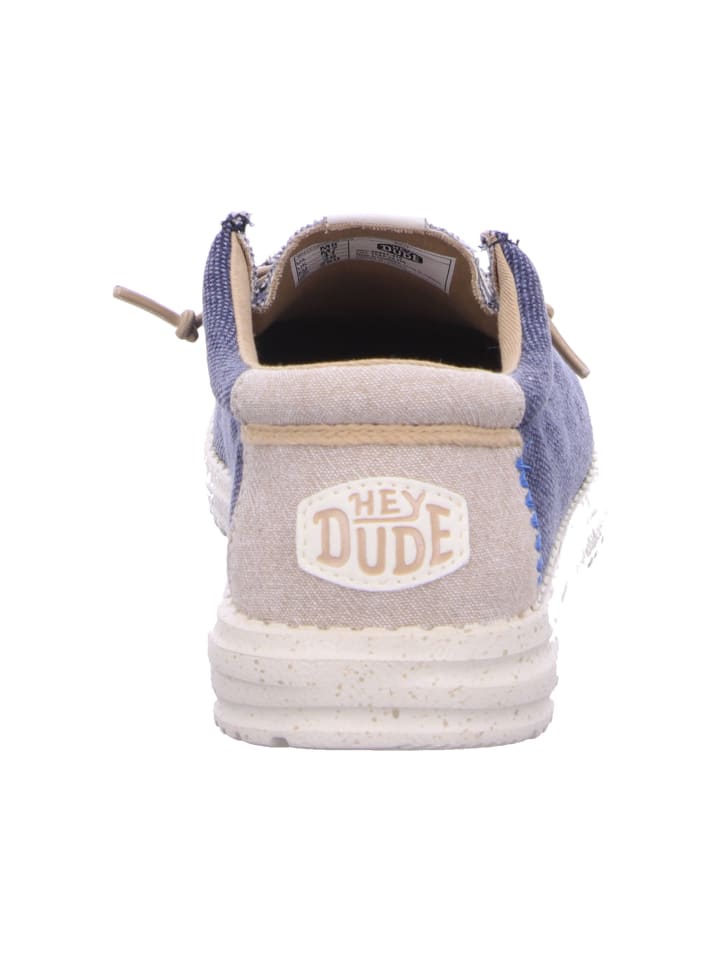 Hey Dude Mokassins Wally Coastline Jute in Navy günstig kaufen
