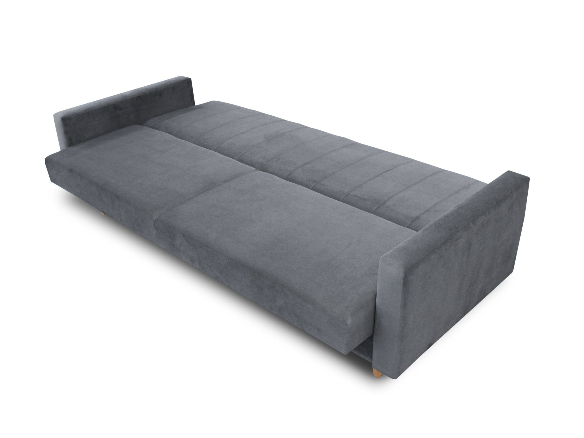 Sofnet Schlafsofa Sara, mit Schlaffunktion und Bettkasten, Bettsofa mit Holzfüße und Wellenfeder
