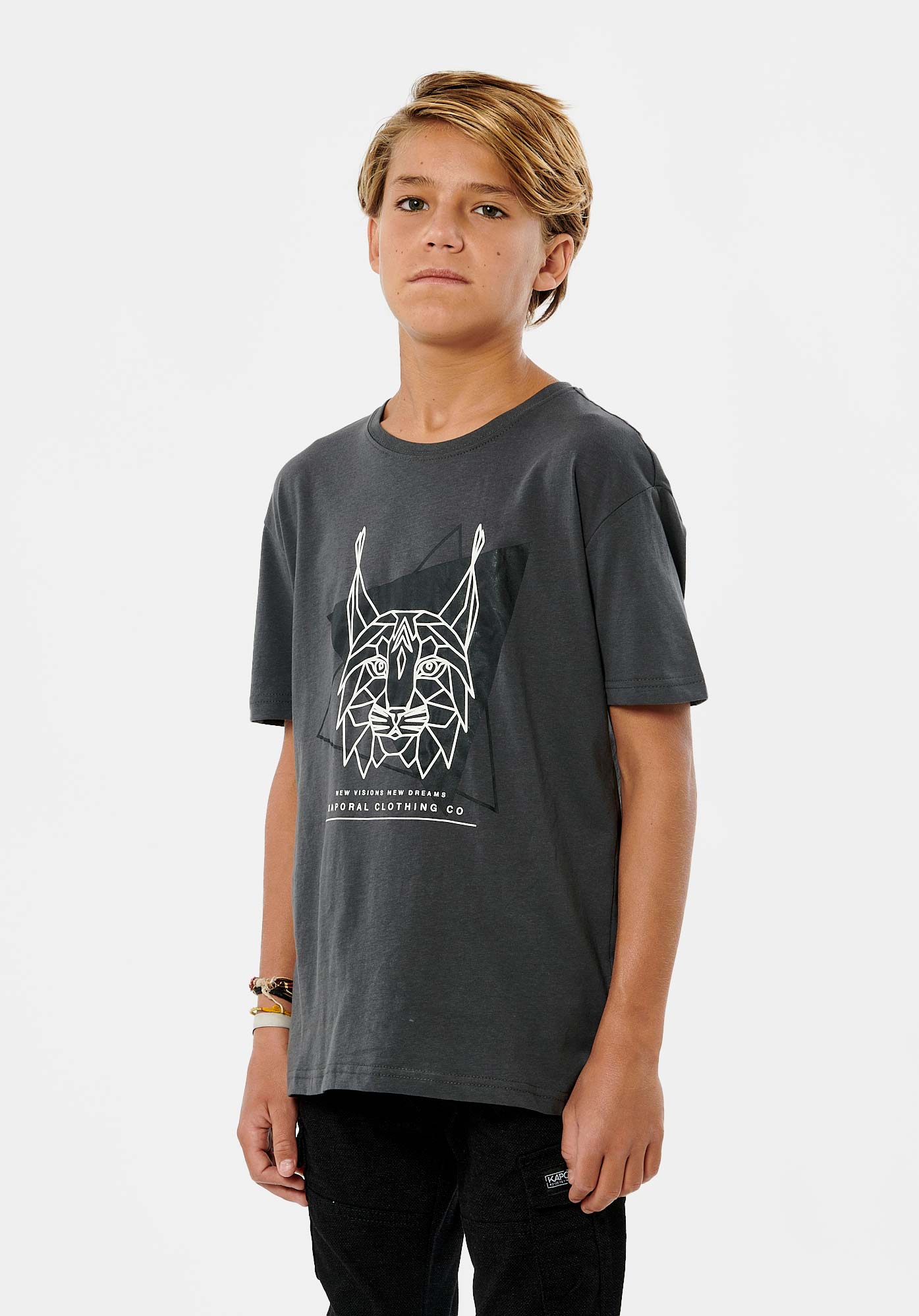 EGAM   T-shirt garçon gris 100% coton