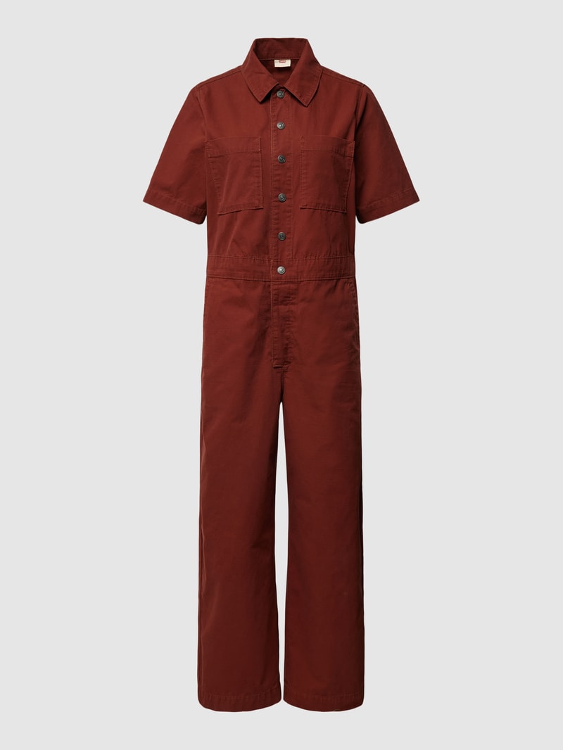 Jumpsuit mit Brusttaschen in olivgrün