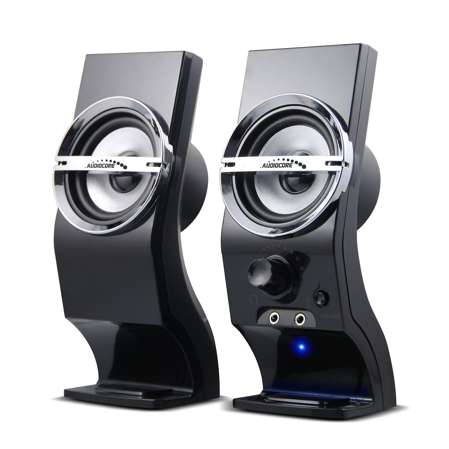 Audiocore AC805 Lautsprechersystem (3.5mm, 2x 3W, 60Hz - 20KHz, 4 Ohm, USB 5V)