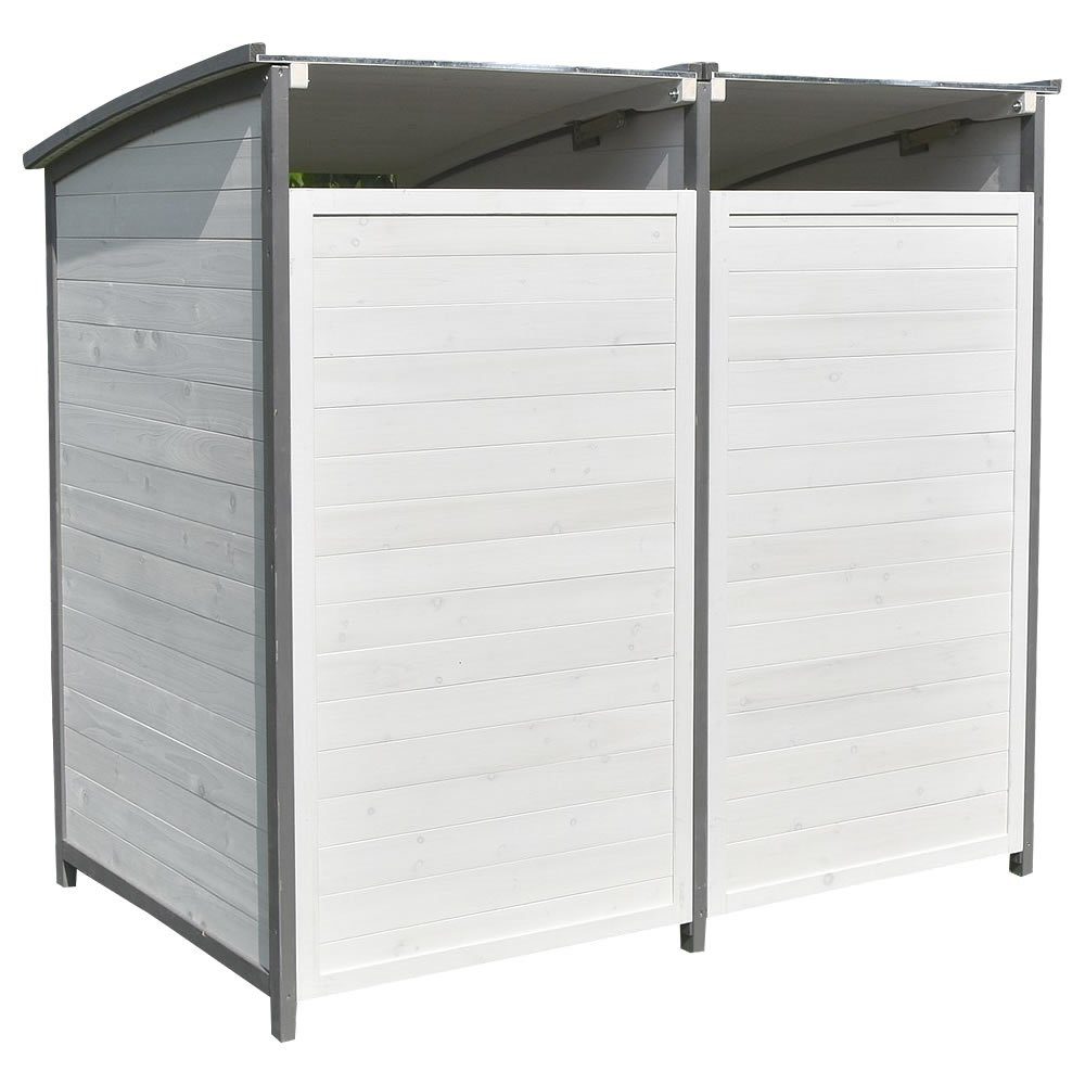 Mucola Mülltonnenbox Doppelbox für 2 Tonnen Mülltonnenverkleidung für 2x 120L oder 240L (Stück, 2 St), Witterungsbeständig