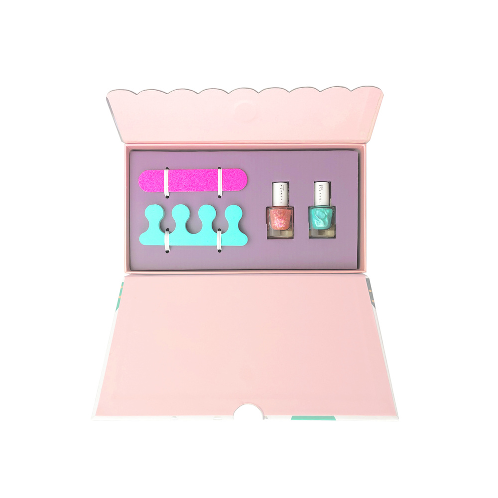 Inuwet Coffret Suzanne - 2 vernis à l'eau parfumés & accessoires Vernis à Ongles à l'eau Pour Enfant Naturels & Vegan