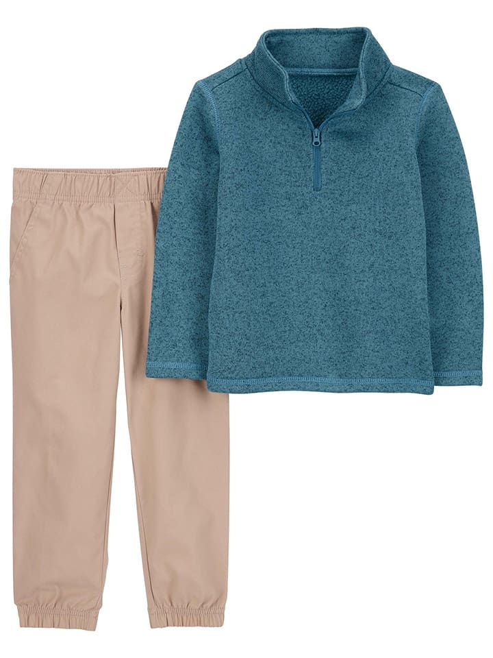carter's 2tlg. Outfit in Blau/ Beige günstig kaufen