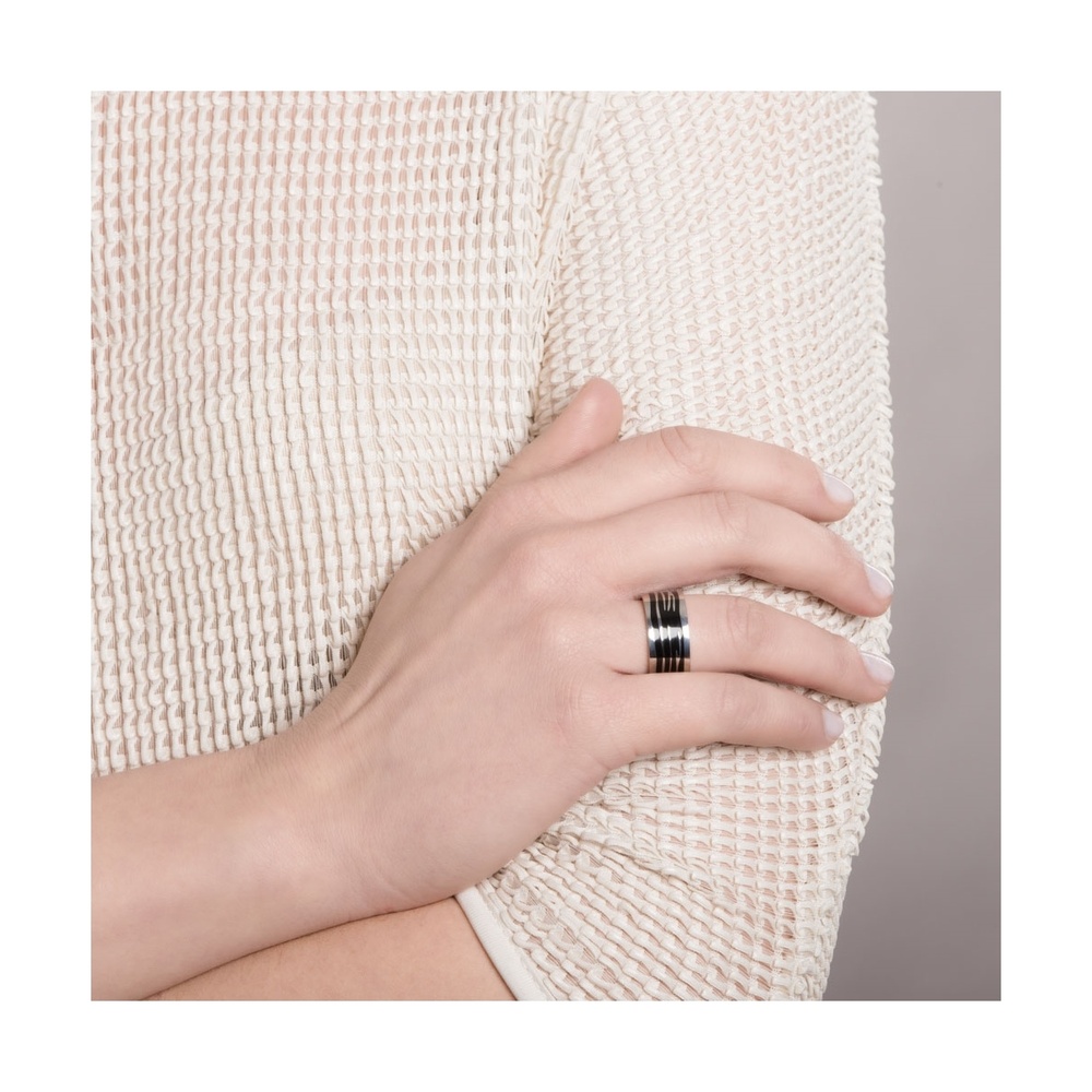 Pippa&Jean Bague en acier inoxydé Acier inoxydable en Argent Bague