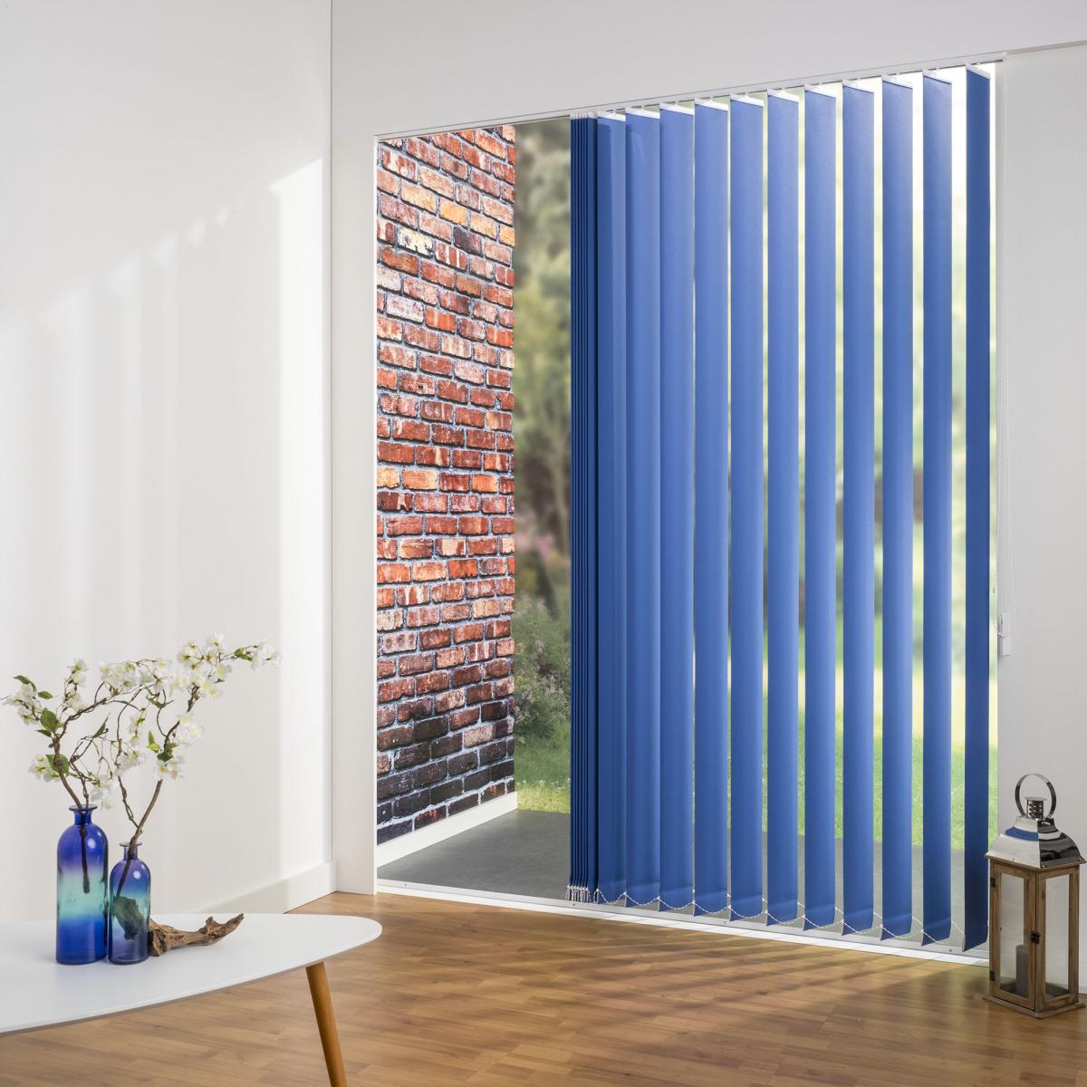 Bella Casa Vertikalanlage Maß, 127 mm Lamelle, 180 x 250 cm, blau