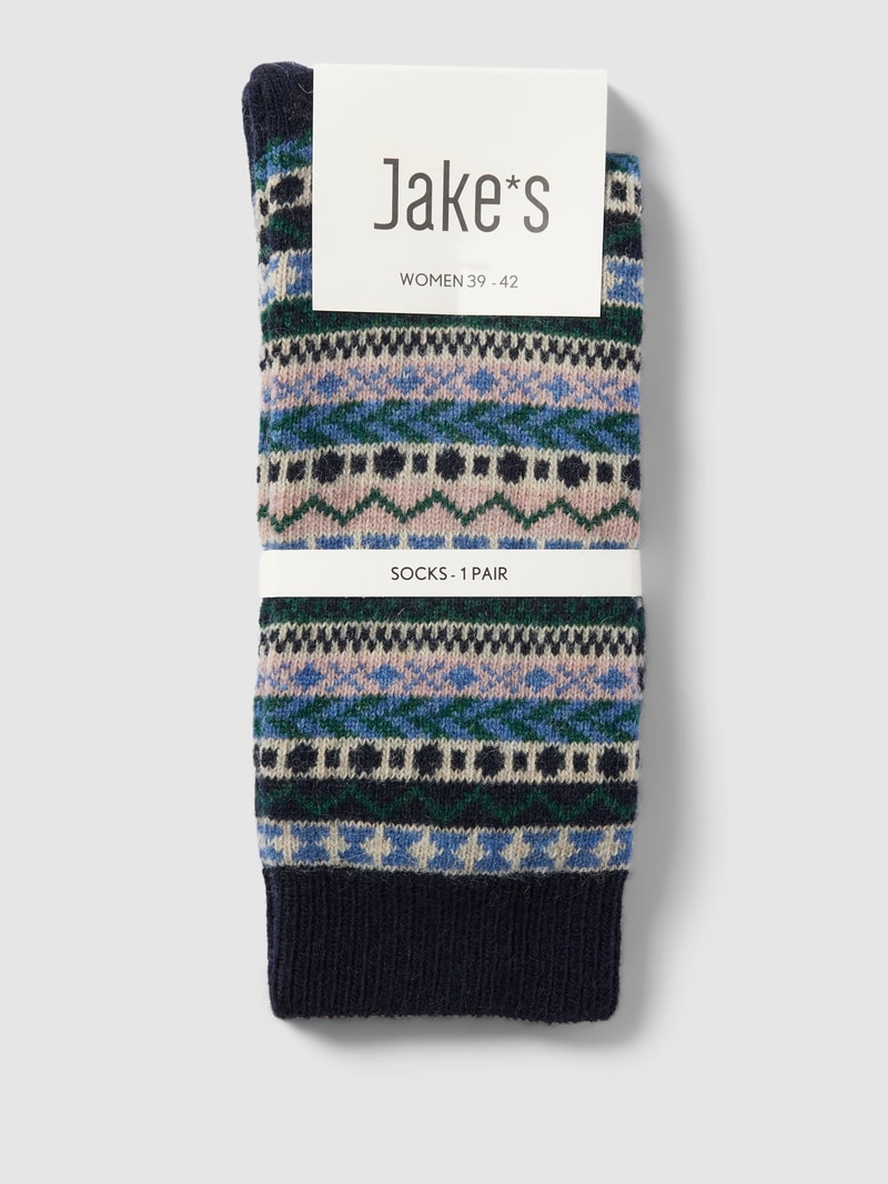 Socken mit Allover-Muster in dunkelblau