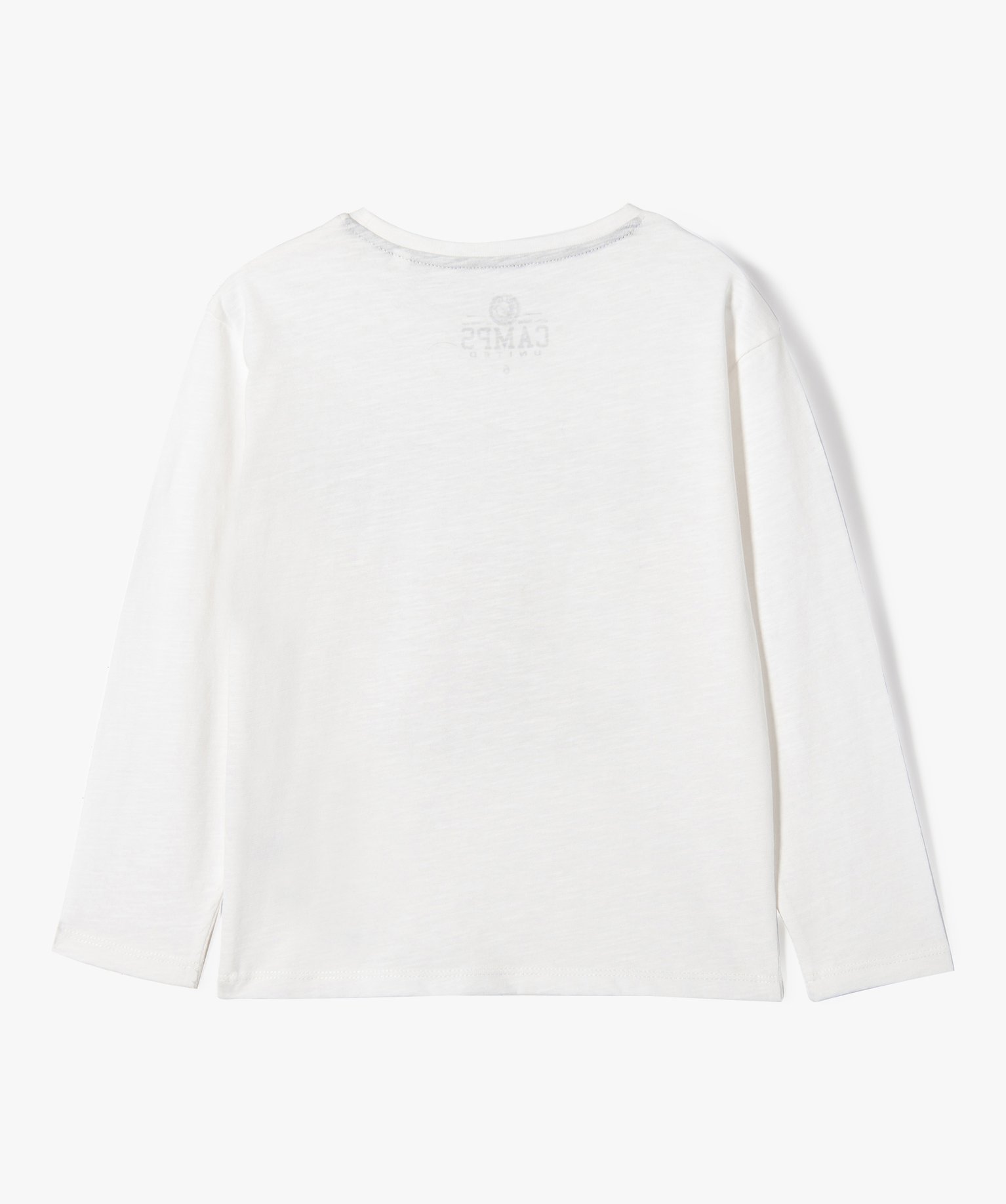 Tee-shirt fille à manches longues avec motif chien - Camps ... ecru | GEMO