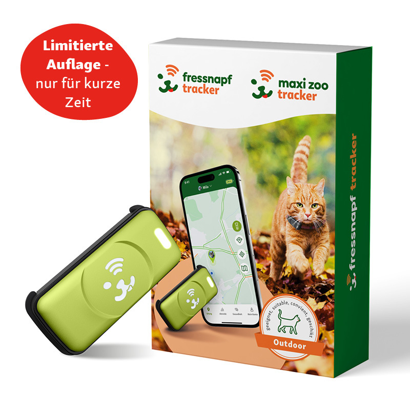 Fressnapf Halsbänder Fressnapf GPS-Tracker für Katzen happy green *limitierte Auflage