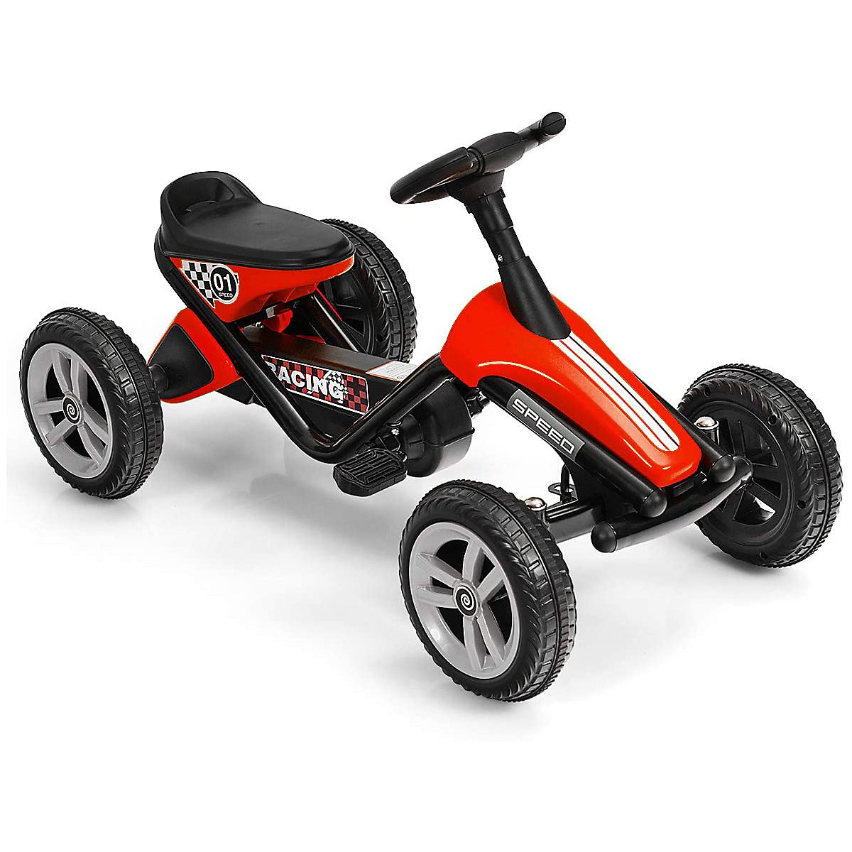 Go-Kart mit Pedalen Fahrzeug Tretauto mit 4 Rädern