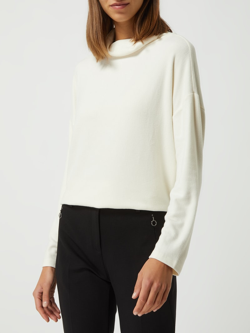 Sweatshirt mit Rollkragen in offwhite