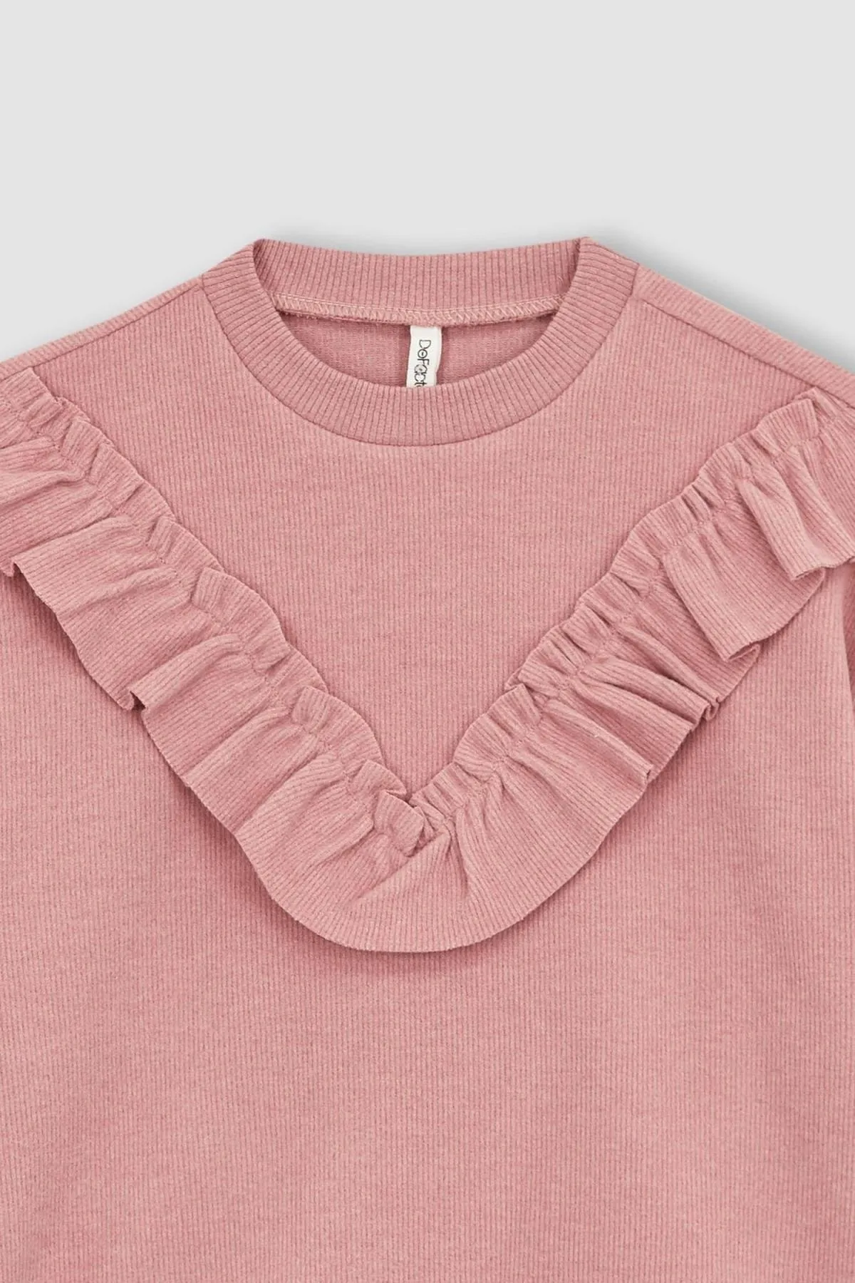 DeFacto  Mädchen-Sweatshirt mit Rundhalsausschnitt