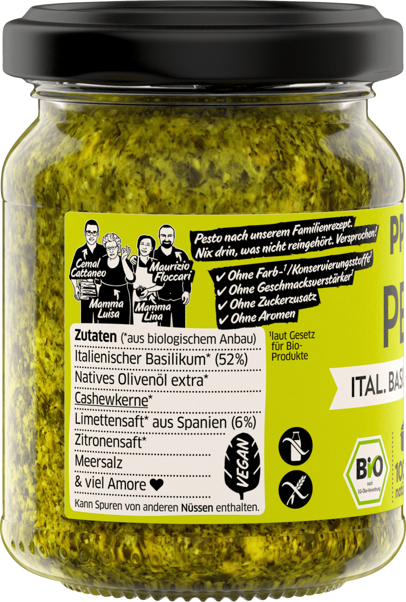 Pesto, ital. Basilikum & Limette, 120 g