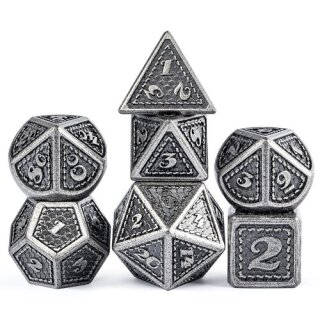 Metal & Enamel Dice Set Knight (7)
