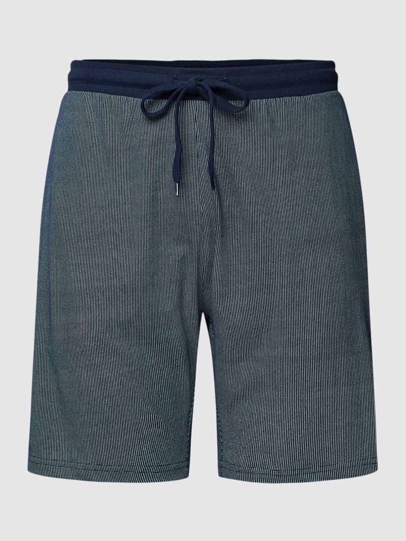 Pyjama-Shorts mit Allover-Muster in dunkelblau