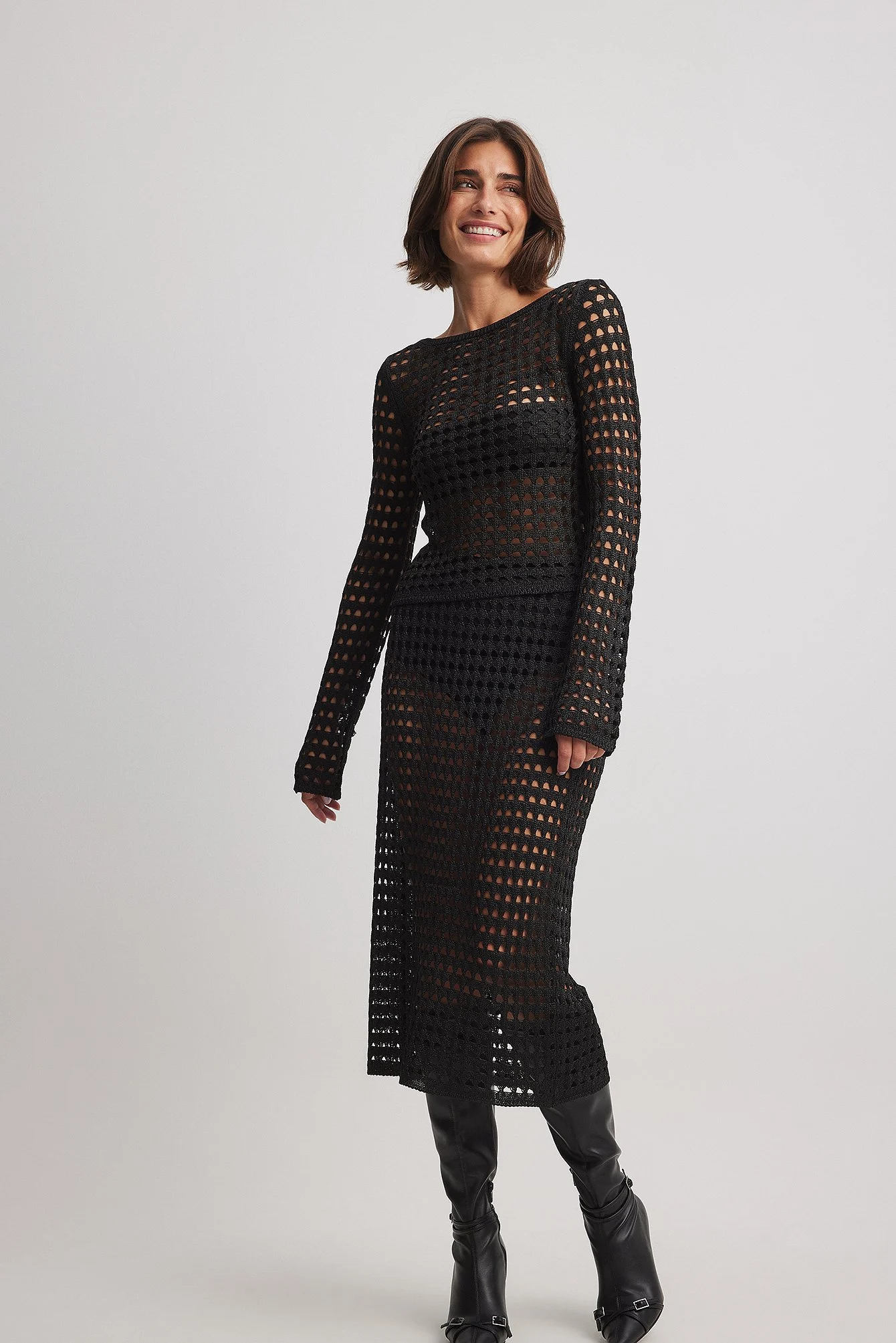 Gehäkelter Strickpullover