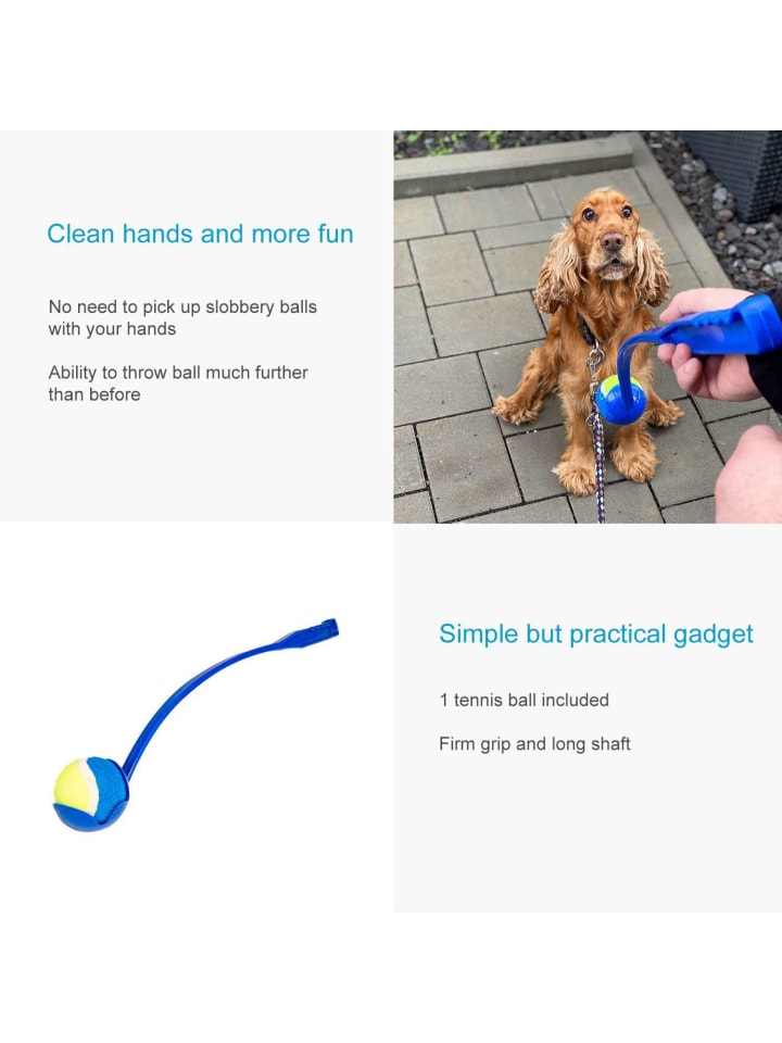 Intirilife Hunde Ballschleuder Ballwurfstab in Blau günstig kaufen onesize