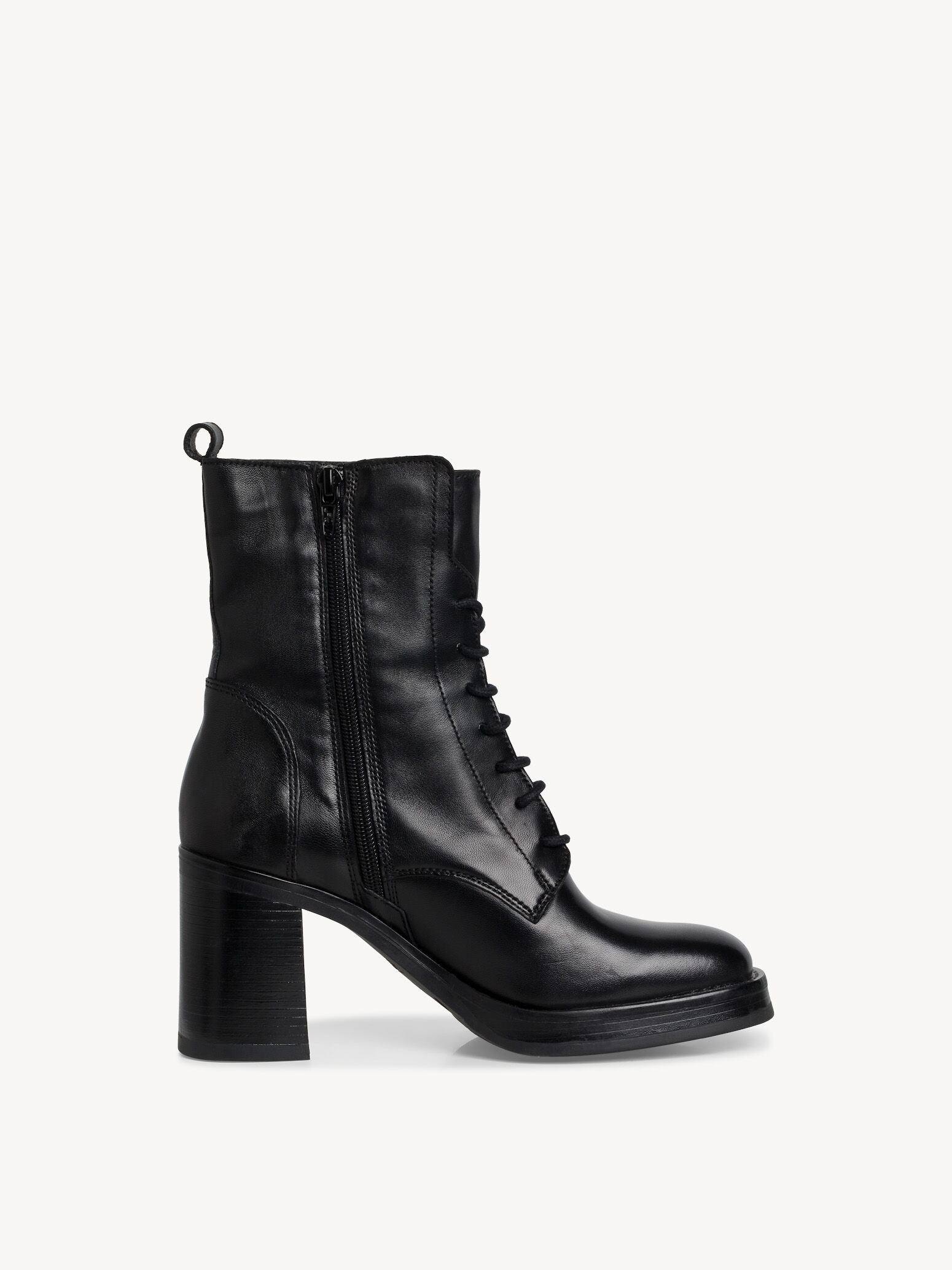 Bottine en cuir - noir