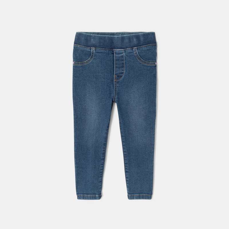 Jean slim bébé fille taille élastiquée bleu stone Catimini