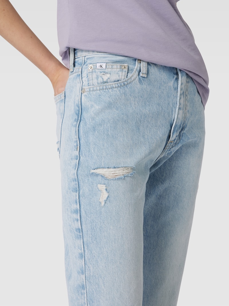 Bootcut Jeans im Destroyed-Look Modell 'AUTHENTIC' in hellblau