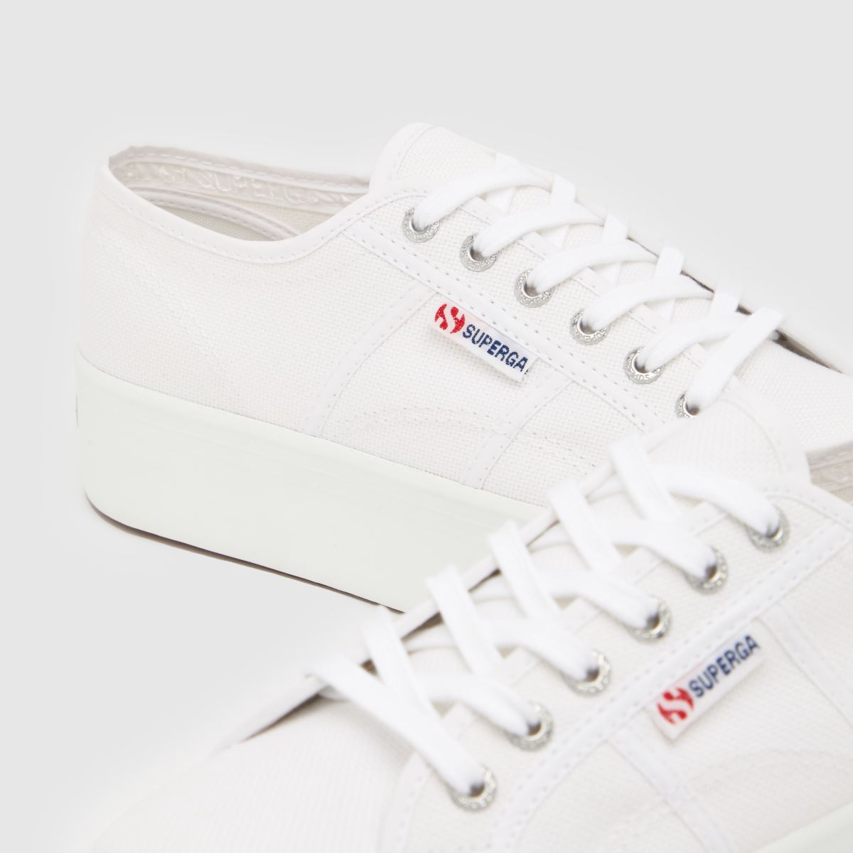 Superga 2790 platformos cipő fehér színben